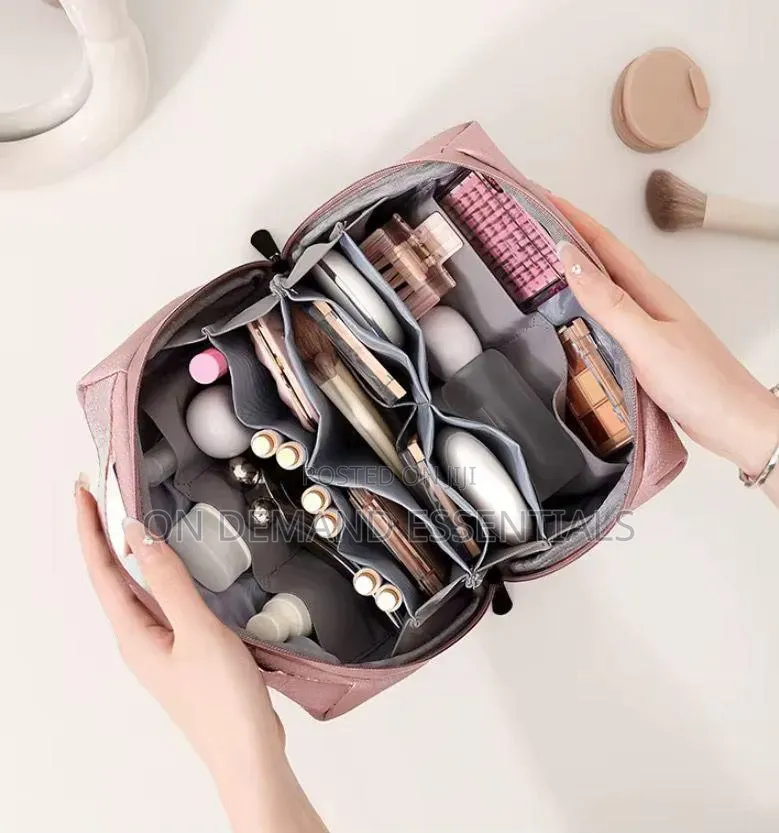 Shiny Matte Make Up Bag/ Cosmetics Bag Colors: Pink