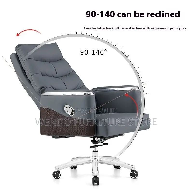 Office Chairs; Executive Leather Heavy Adjustable Office Chairs