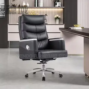 Office Chairs; Executive Leather Heavy Adjustable Office Chairs