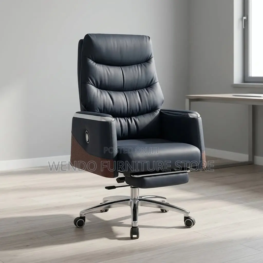 Office Chairs; Executive Leather Heavy Adjustable Office Chairs