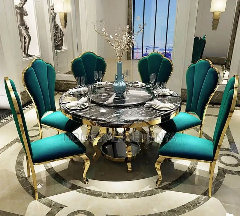 Dining Set; Modern Round Swivel Dining Table Set With Matching Chairs