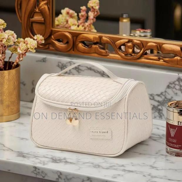 Leather Cosmetics / Make Up Organizer Travel Bag - thumbnail 2