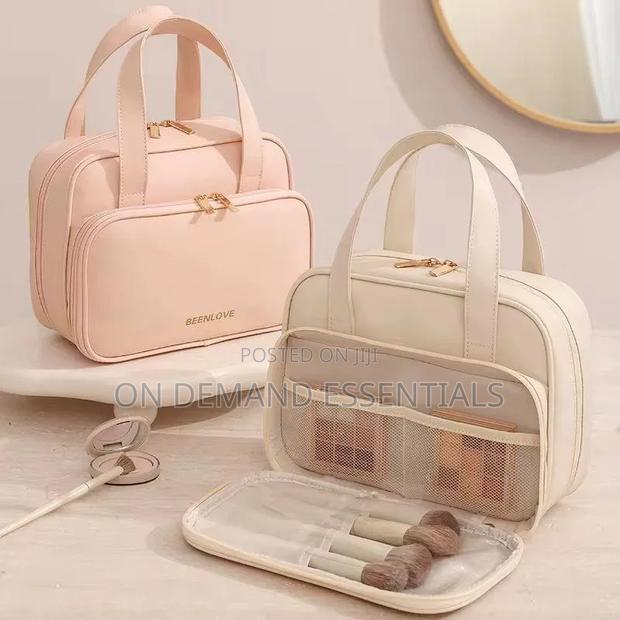 Large Capacity PU Cosmetics Bag/ Multi Pocket Travel / Make Up Bag - thumbnail 2