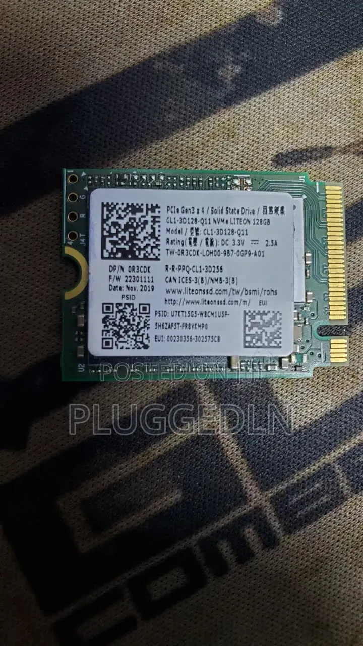 128GB M.2 NVMe Solid State Drive (SSD)