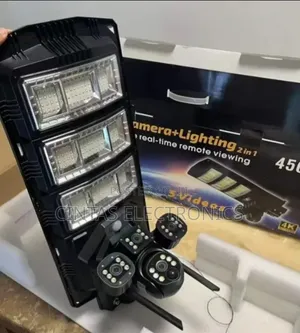 V380 Pro Solar Street Light PTZ Flood Light 4G Camera 450W