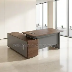 Office Desk : Modern L-Shaped Executive Office Desk