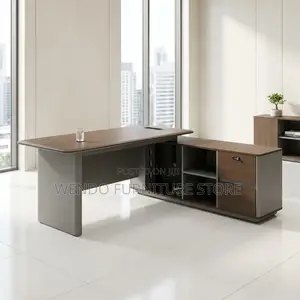 Office Desk : Modern L-Shaped Executive Office Desk