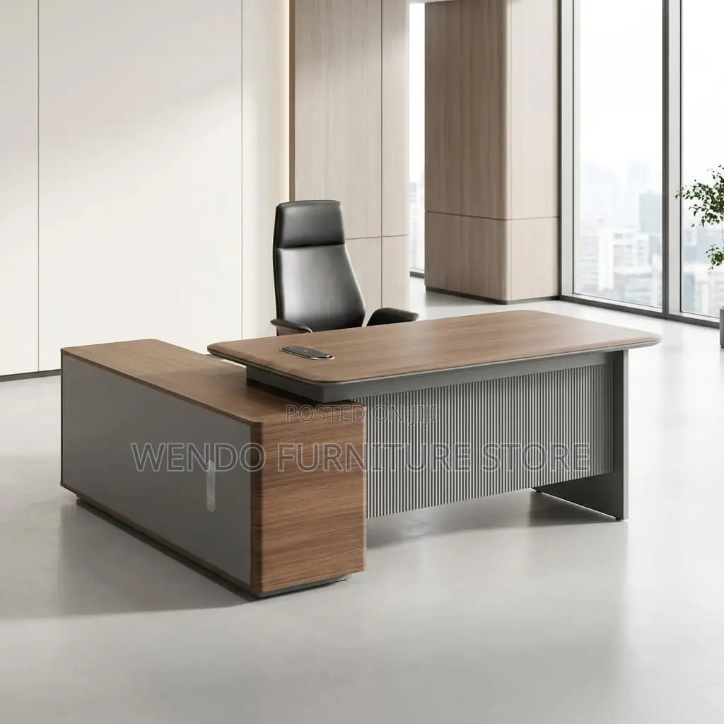 Office Desk : Modern L-Shaped Executive Office Desk