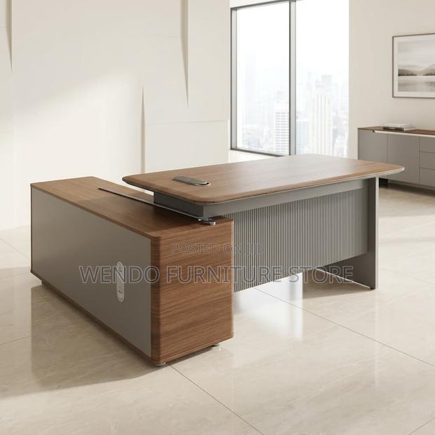 Office Desk : Modern L-Shaped Executive Office Desk - thumbnail 4