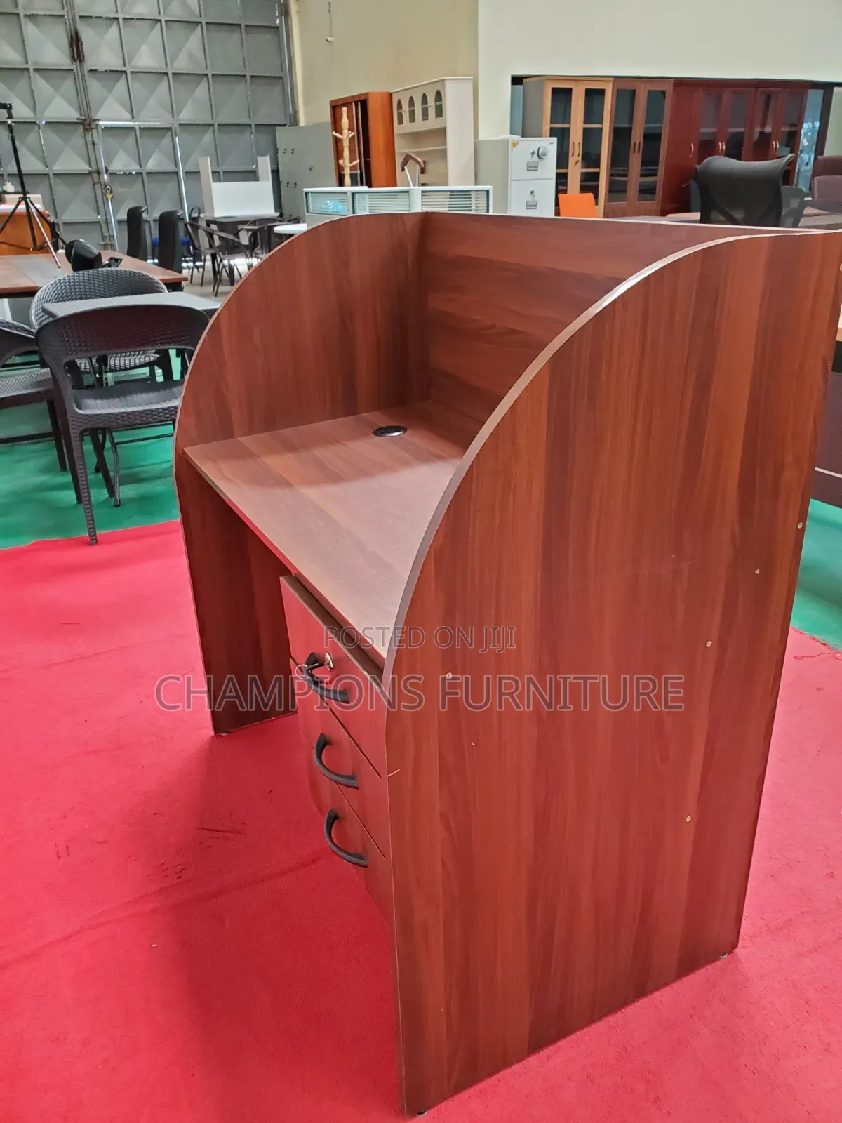 Wooden Privacy Workstation Desk