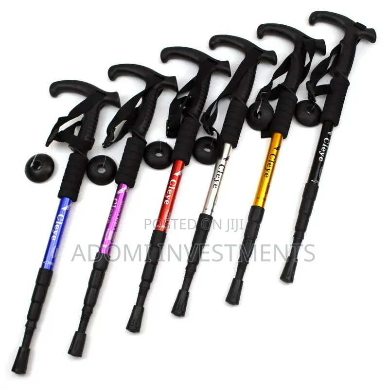 Adjustable,antishock T-Handle Trekkingpoles Lightweight Aluminum Alloy