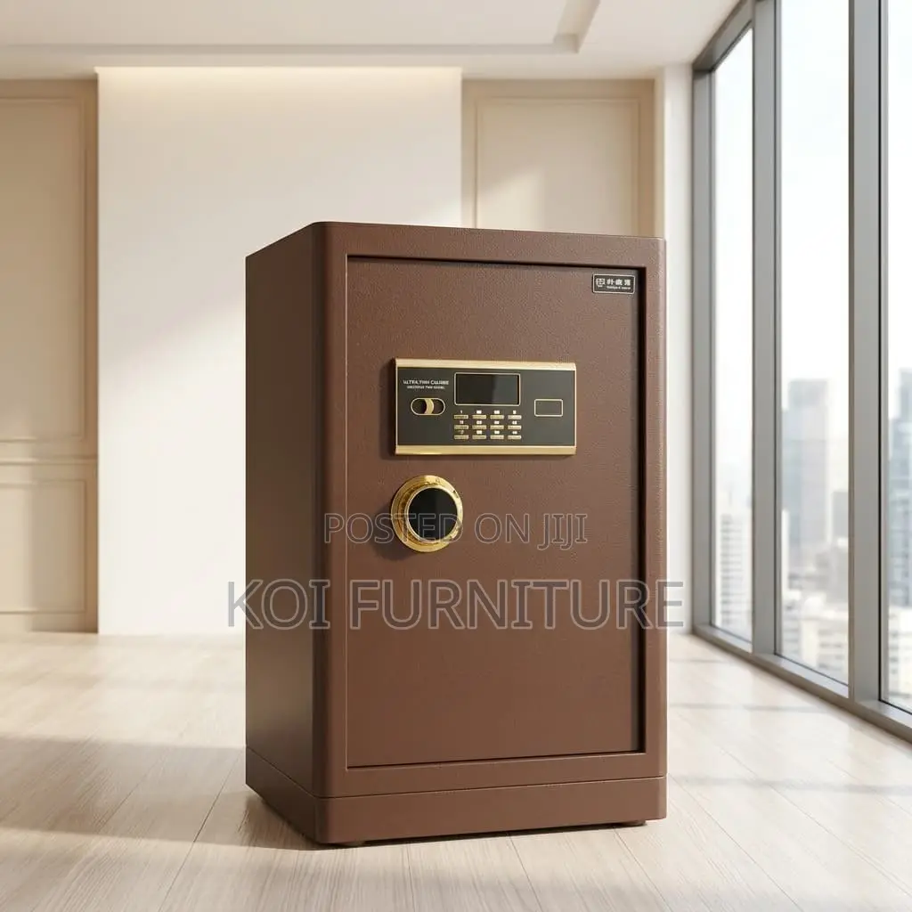 Office Safe : Heavy-Duty Brown Digital Fireproof Office Safe