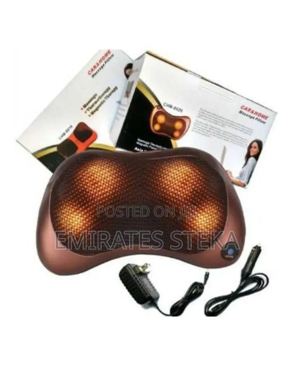 Car Home Heat Massage Pillow Deep Kneading Massager Relax Neck