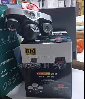 4G SIM Triple Lens Security Camera With Siren Remote View
