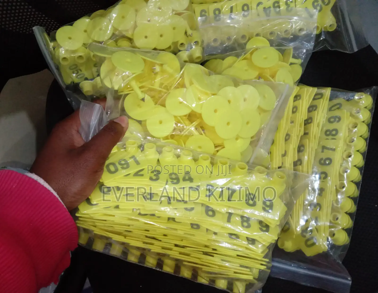 Yello Plain and Numbered Goats Tags