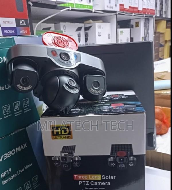 4G Triple Lens CCTV Camera With Siren – Outdoor Security