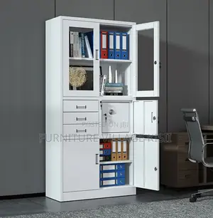 Office Cabinets: 2-Door File Cabinet With Safe