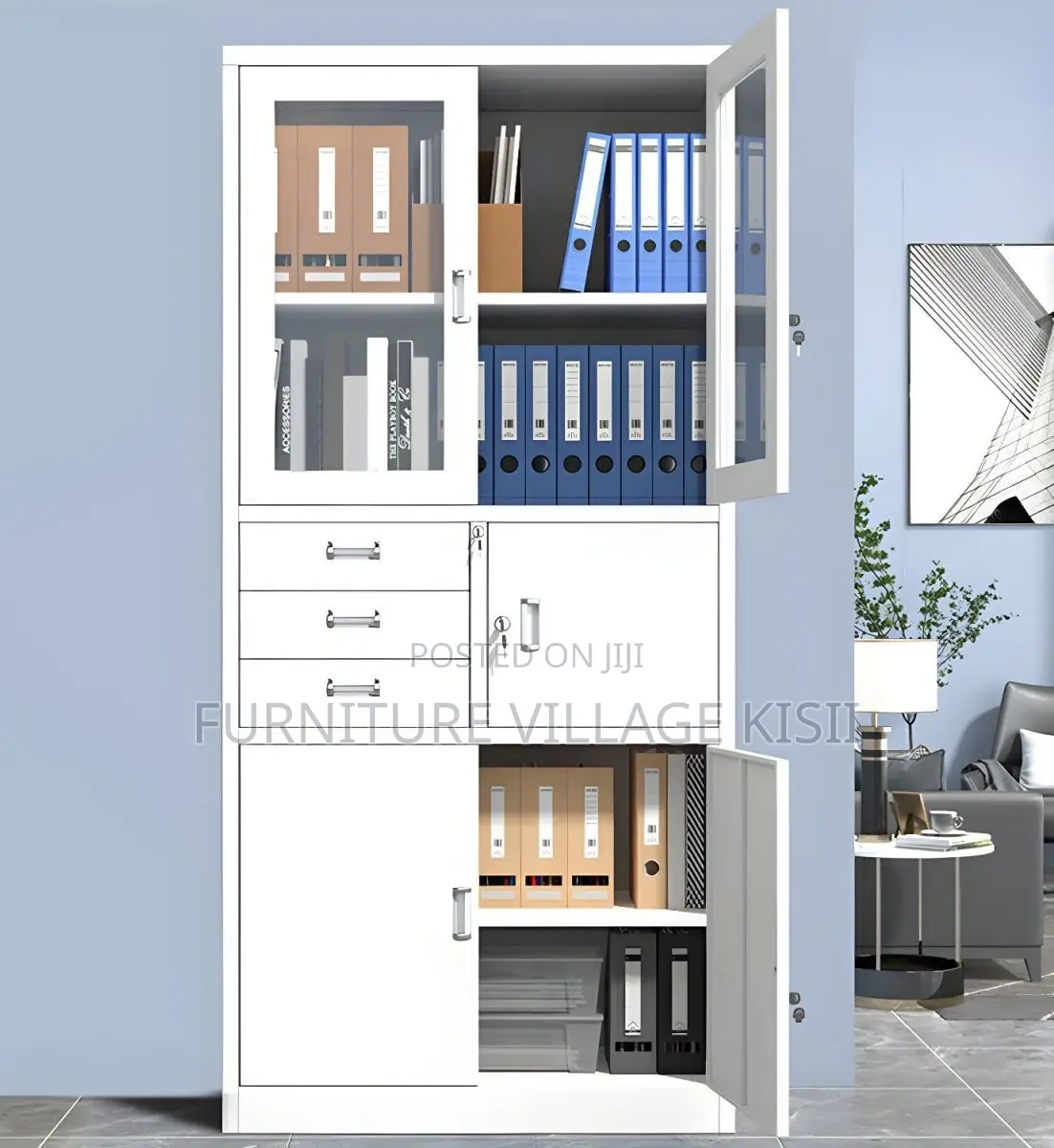 Office Cabinets: 2-Door File Cabinet With Safe