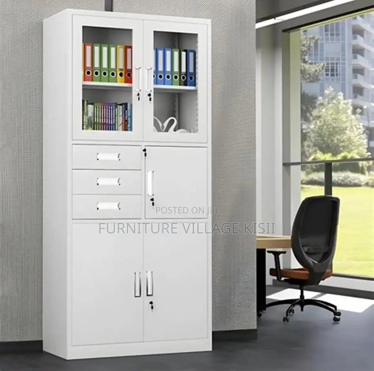Office Cabinets: 2-Door File Cabinet With Safe