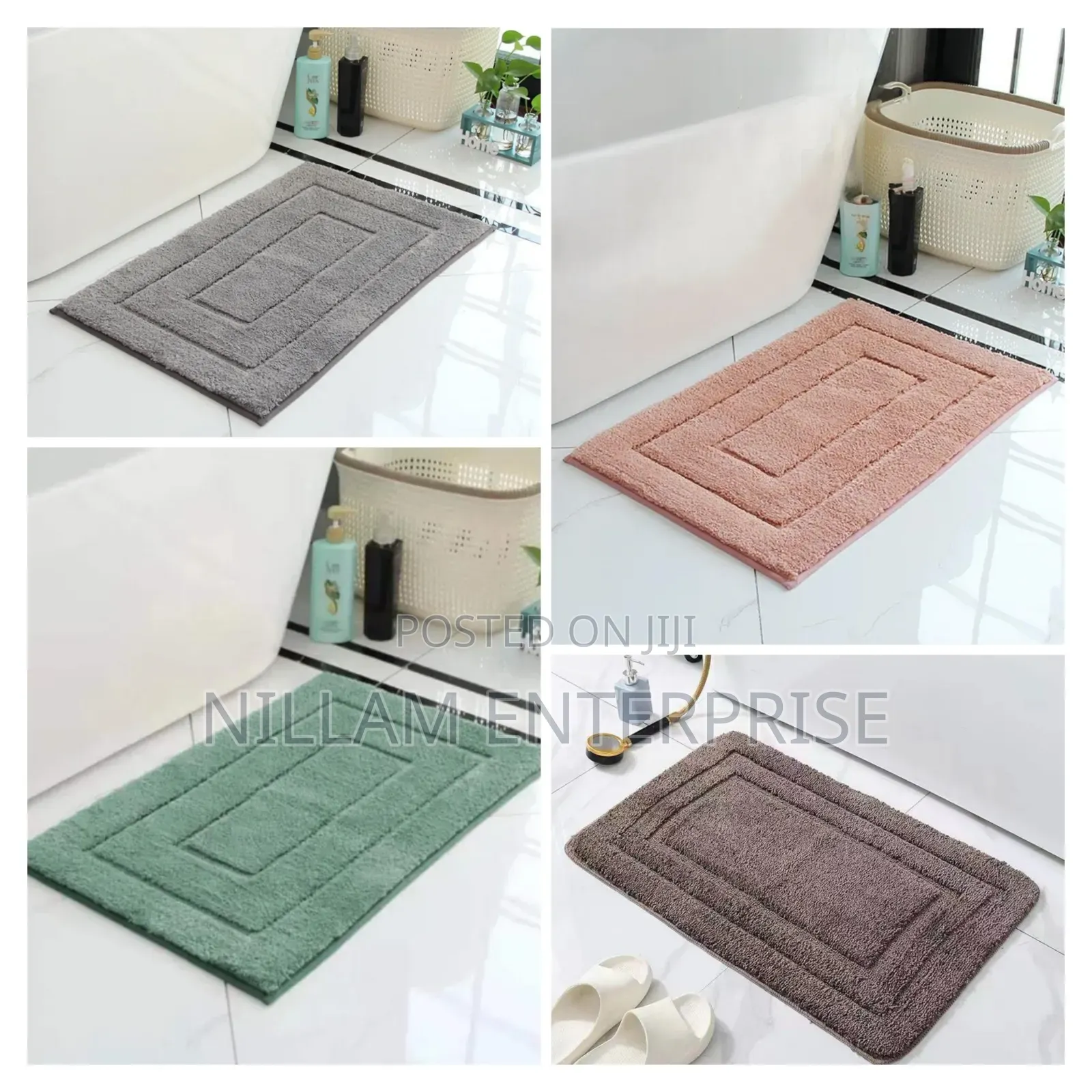 Flocking Bathroom Doormats