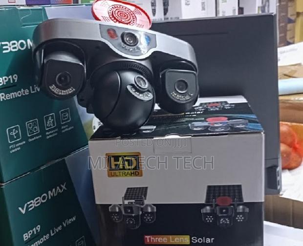 4G Triple Camera CCTV With Siren Human Detection - main view