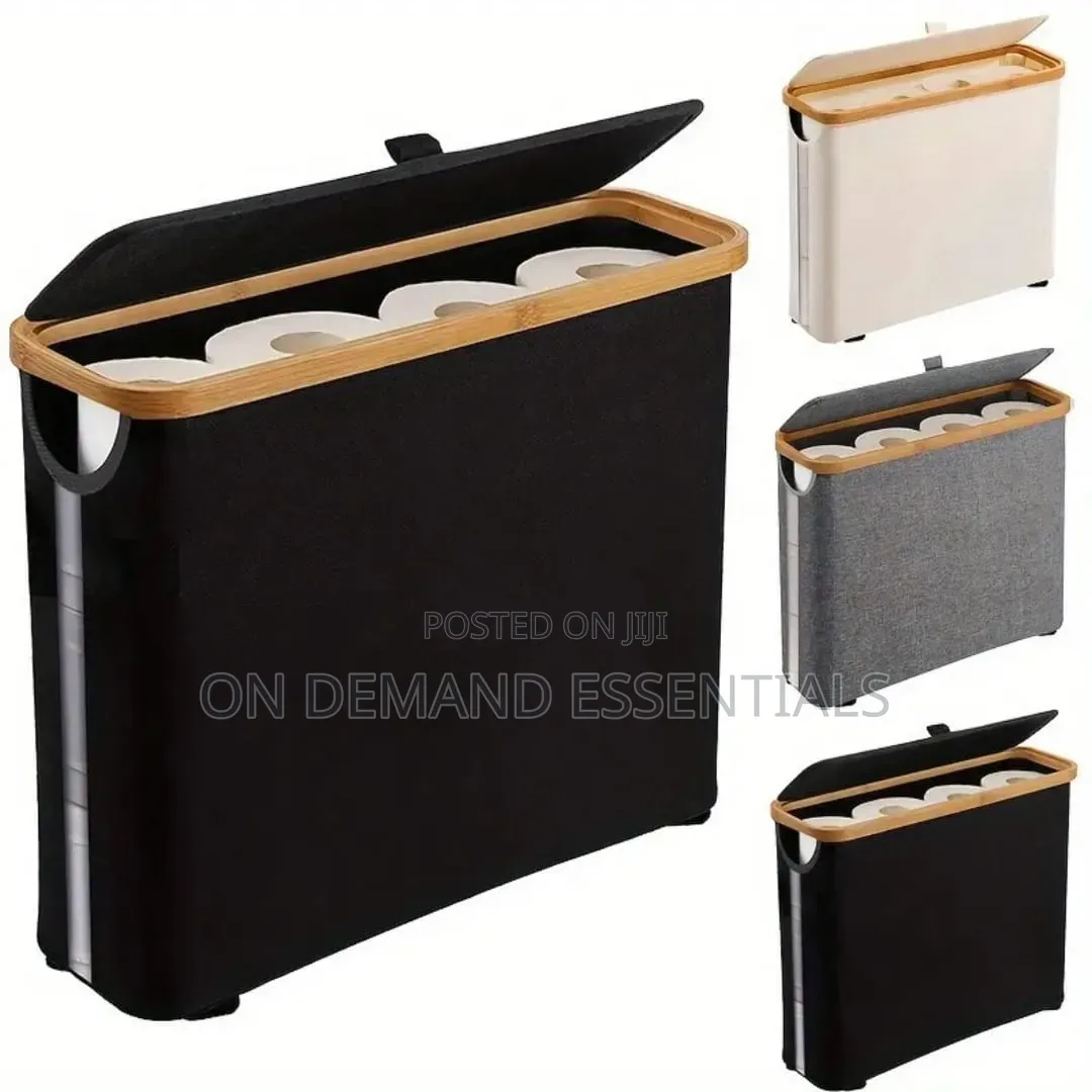 Slim Bathroom Storage Cabinet With Bamboo