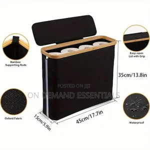 Slim Bathroom Storage Cabinet With Bamboo