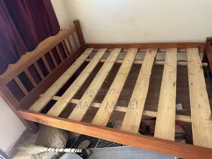 5 by 6 Wooden Bed Used, Available in Mombasa Island