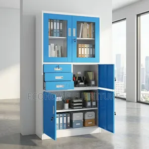 Office Cabinet Metal Filing Storage Cabinet With Glass Doors