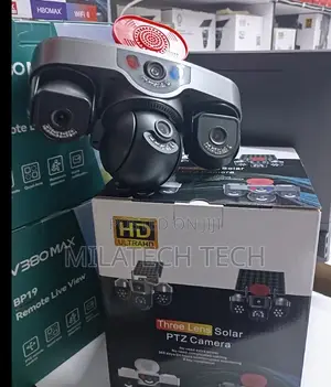 4G Outdoor Triple Lens PTZ CCTV Camera With Siren