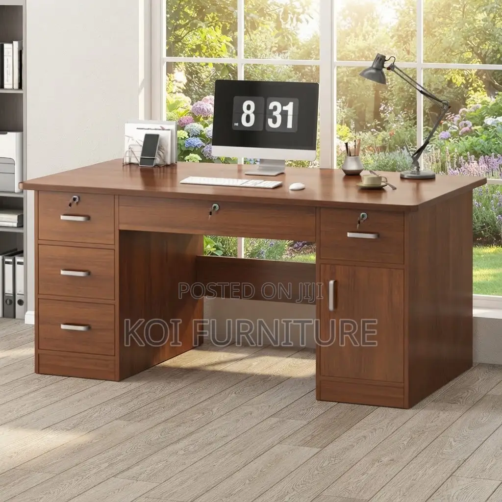 Office Desk; 1.2 Meters Brown Imported Office Study Desk