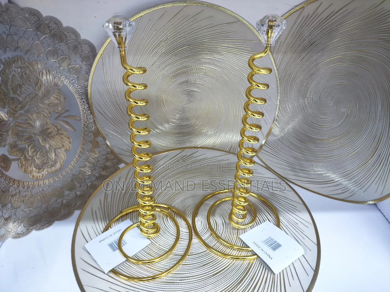 1pc Diamond Spring Tissue Holder Electroplated Gold