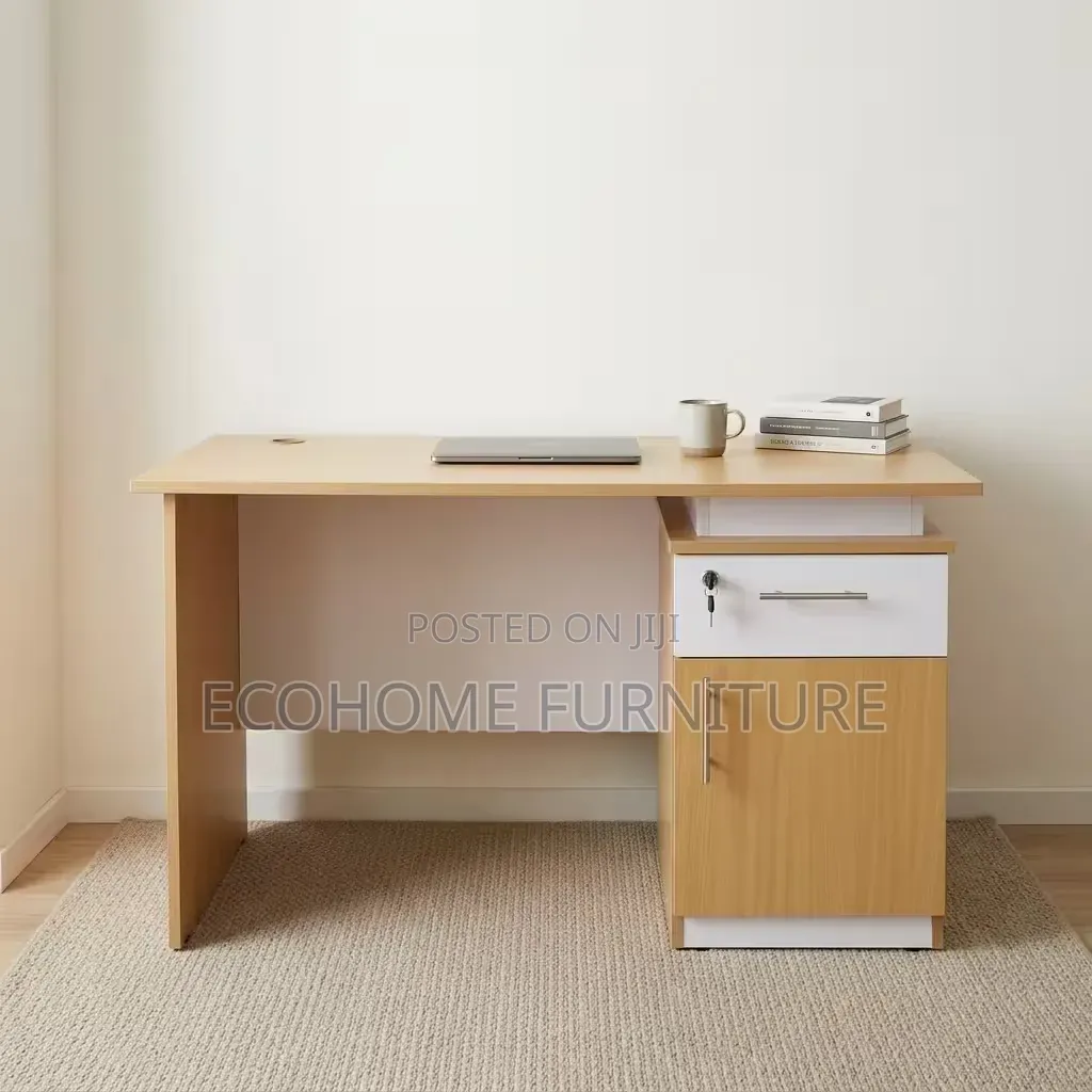 Office Desk Wooden Computer Workstation With Lockable Storage
