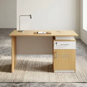 Office Desk Wooden Computer Workstation With Lockable Storage