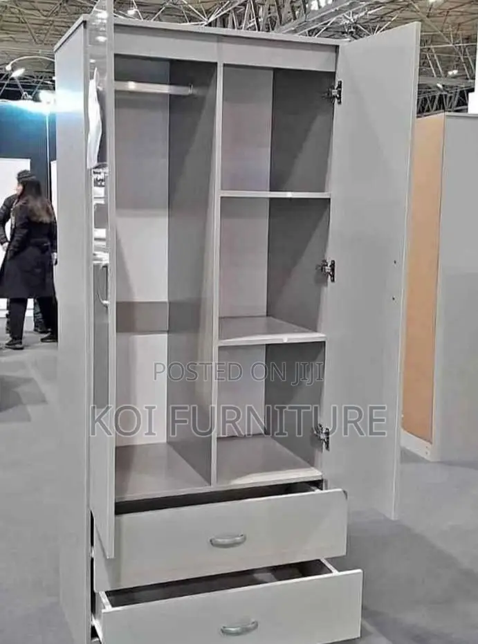 White Double Door Storage Wardrobe