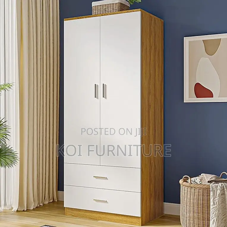 White Double Door Storage Wardrobe