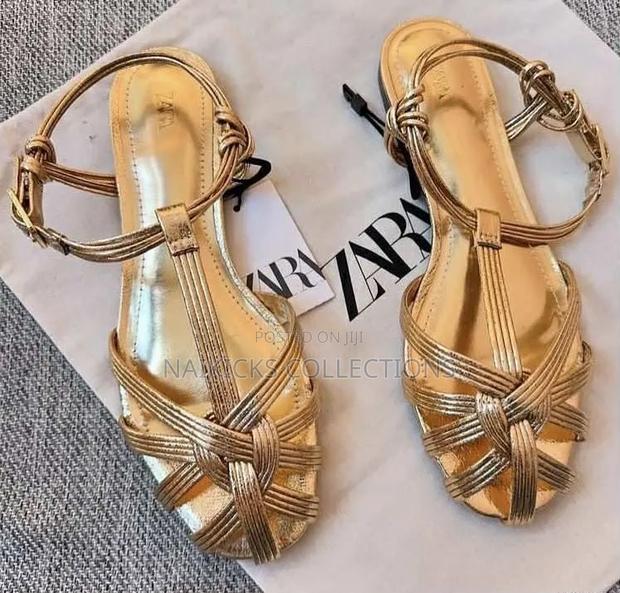 Zara Gold Sandals - main view