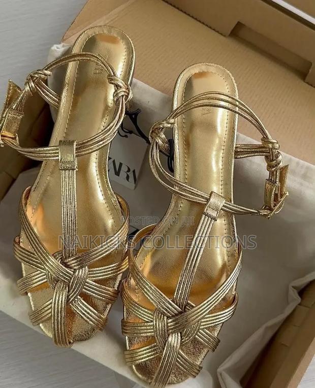 Zara Gold Sandals - thumbnail 4