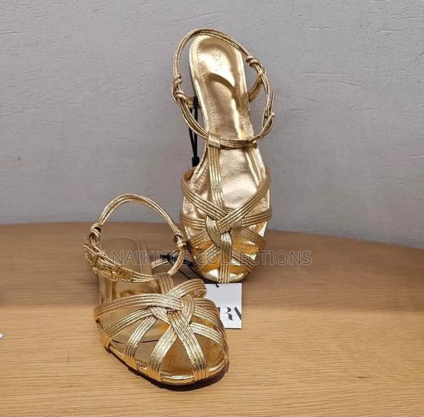 Zara Gold Sandals - thumbnail 9