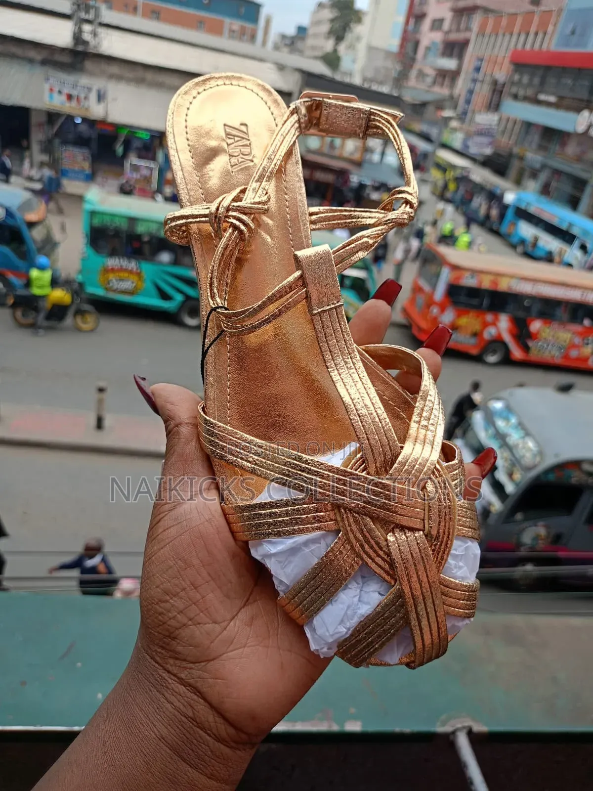Zara Gold Sandals