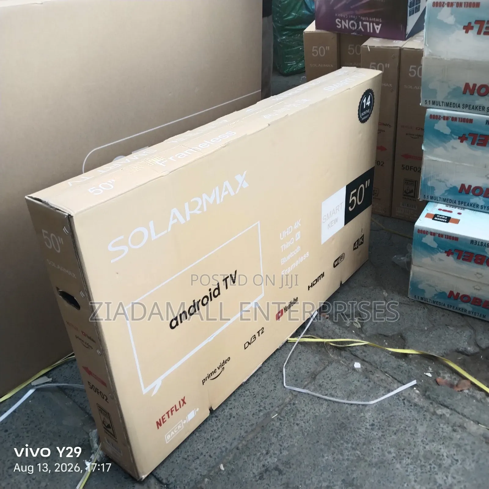 Solarmax 43 Frameless Smart Android TV–FHD, WiFi, Bluetooth Netflix