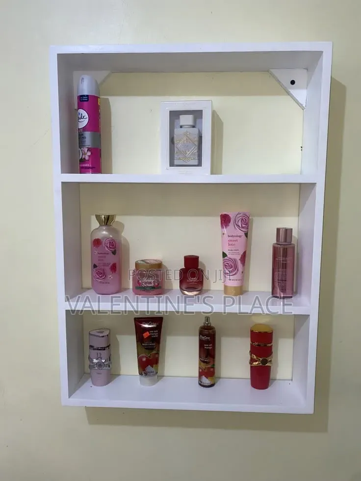 Modern Wall-Mounted Vanity Mirror With Side Storage Shelves