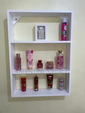 Modern Wall-Mounted Vanity Mirror With Side Storage Shelves