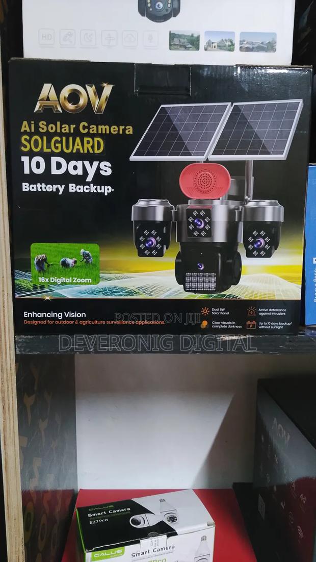 4G Solar 4-Lens CCTV Camera – 360° PTZ | AI Detection - main view