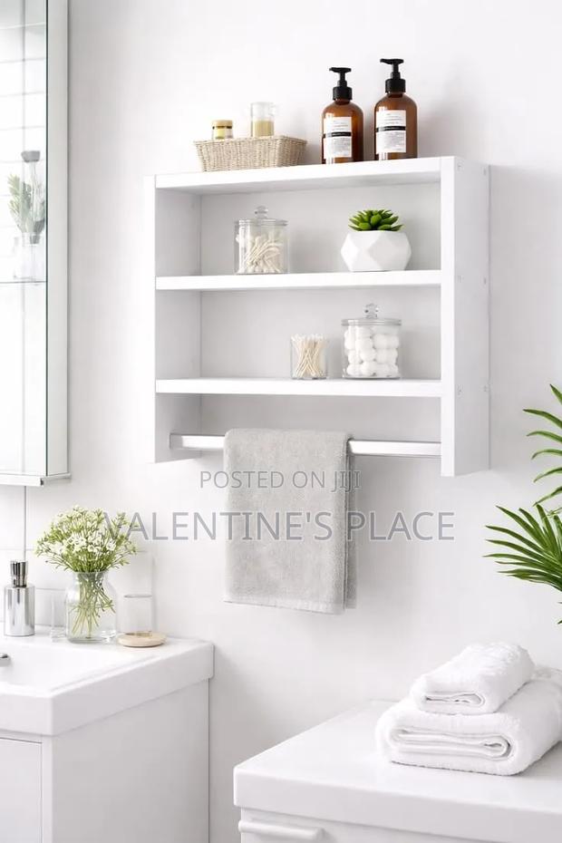 Modern Wall-Mounted With Side Storage Shelves - main view