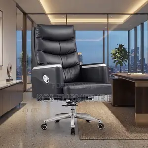 Office Chair; Heavy Leather Office Executive High Back Chair