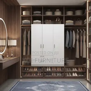 Whitish Home Bedroom Clothes Wardrobe