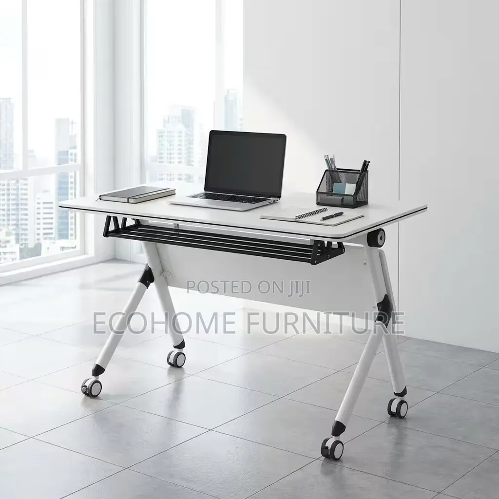 Office Desk Folding Training Computer Table With Wheels