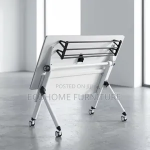 Office Desk Folding Training Computer Table With Wheels