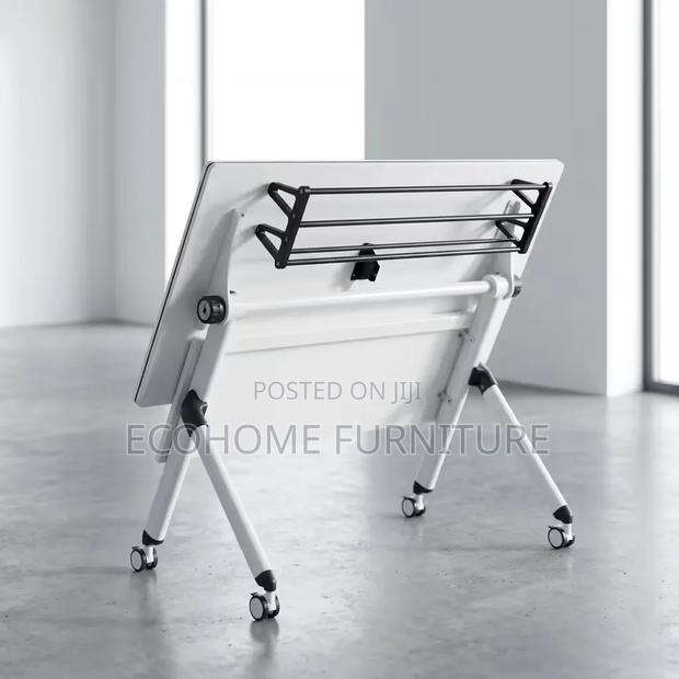 Office Desk Folding Training Computer Table With Wheels - thumbnail 2